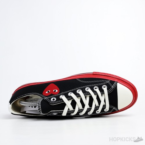 All-Star 70 Ox Comme des Garcons PLAY Black Red Midsole